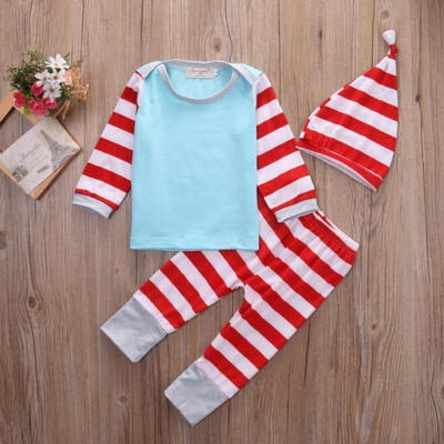 

2pcs Newborn Infant Baby Boy Girl Outfits T-shirtPants Kids Overall Clothes Set