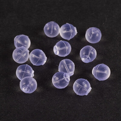 

Environmental Silicone Ear Nuts Earring Backs Round Clear 65mm Hole 08mm 300pcbag