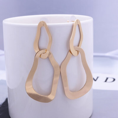 

European & American Exaggerated Round Coin Drop Earring for Women Pendientes Vintage Geometric Metal Large Earrings Jewelry Gift