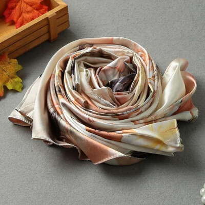 

New Fashion Women Silk Scarf Special Pattern Print Long Shawl Elegant Vintage Soft Cape