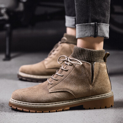 

Martin boots high to help mens tide shoes British wind mens help snow boots socks casual wear boots