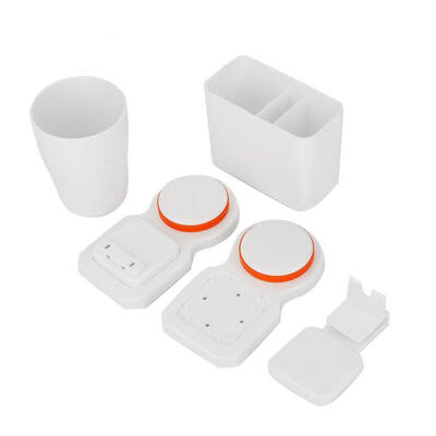 

Greensen Strong Suction Cup Wall-mounted Toothbrush Holder Toothpaste Organizer Set