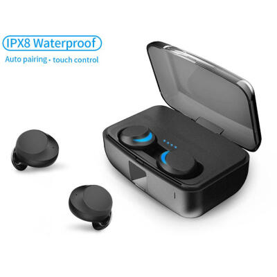 

TWS Wireless Earphone IPX8 Waterproof Bluetooth50 Touch Control Headset Mini In-ear Earbuds Auto Pairing For IPhone