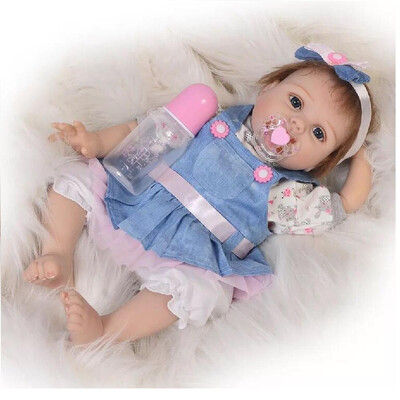 

Reborn Baby Doll Lifelike Soft Vinyl 22inch Alive Newborn Bebe Nursery Kids Gift