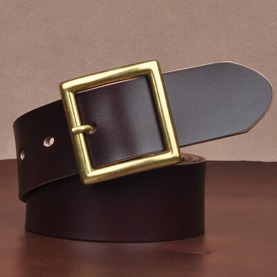 

Mens leather belt casual belt simple wild Korean youth jeans wide pin buckle leather belt
