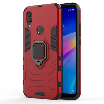 

Car Holder Stand Case For Xiaomi Redmi 7 Back Cover Magnetic Bracket Finger Ring Celulars