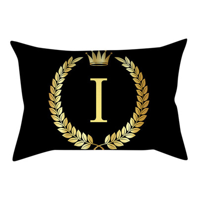 

〖Follure〗Pillow Cover Black&Gold Letter Pillowcase Sofa Cushion Cover Home Decor