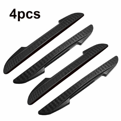 

4 pcs Car Carbon Fiber Stickers Universal Door Edge Guard Strip Anti-Scratch Protector Anti-collision Trim Stickers