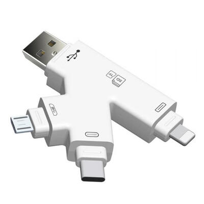 

4 IN 1 Type C Memory Card ReaderUSB 30OTG Micro SD Adapter For iPhone iPad EC