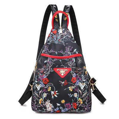 

Double-shoulder bag womens Korean-style printing canvas mini-bag mini-bag two-purpose bag two-purpose bag