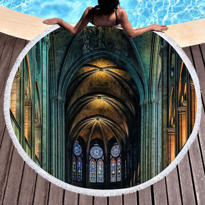

Toponeto Notre Dame Beach Towel Pool Home Shower Towels Blanket Tablecloth Yoga Mat