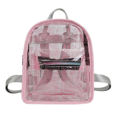 

Clear Transparent PVC Shoulders Bag Women Casual Letters Shoulder Bolsa