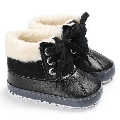 

Infant Toddler Shoes Baby Boy Ankle Snow Boots Crib Shoes Anti-slip Sneakers