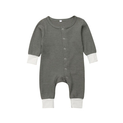 

Infant Kid Baby Boy Girl Bodysuit Cotton Outfit Pajamas Clothes Solid Romper HOT