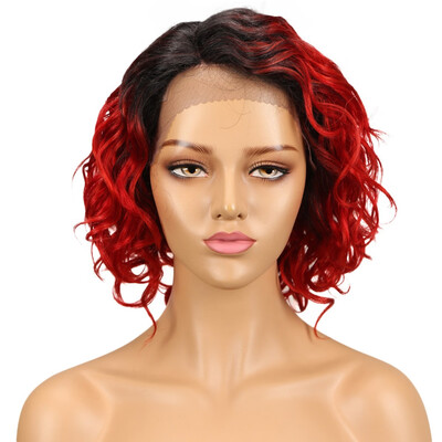 

Noble Peruvian Wavy Human Hair Wigs Remy Water Wave Wig Perruque Cheveux Humain Free Shipping