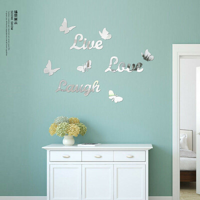 

3D Mirrors Butterfly Wall Stickers Removable Butterfly Wall Sticker Mural Decal DIY Wall Art Home Living Room Decor