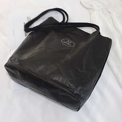 

Tailored Womens Retro Kraft Paper Splash-Proof Shoulder Bag Solid Color Letter Handbag