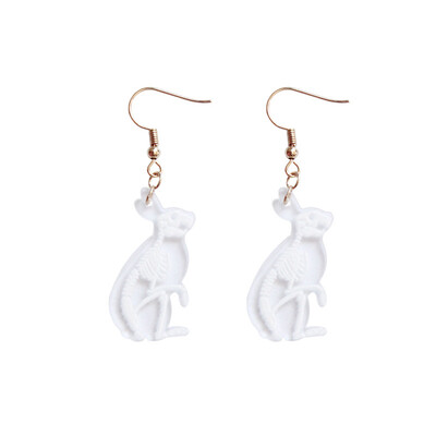 

Transparent Animal Skeleton Drop Mouse Rabbit Penguin Bird Pig Cat Earrings