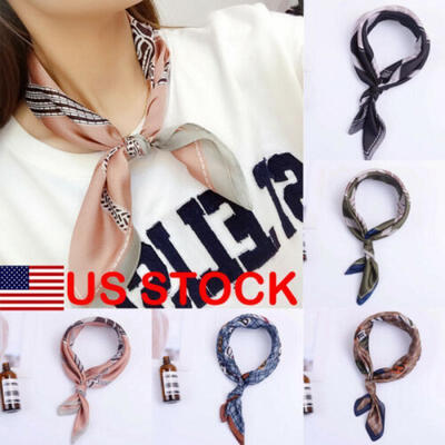 

Women Lady Stylish Silk Square Scarf Bandana Neckerchief Head Neck Wrap Scarves
