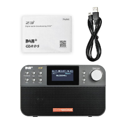 

GTmedia Z3 Portable DAB Radio Digital FM Radio USB Rechargeable Battery Powered with Dual Speakers TFT-LCD Screen