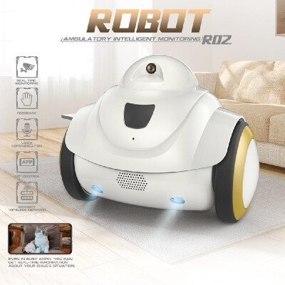 

R02 Robot Pet Camera Dog Camera WiFi Camera Home Security Indoor Pet Monitor 720P Camera Intelligent Interactive Robot for Cats Do