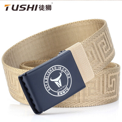 

New nylon belt Outdoor leisure metal buckle belt Pants belt wild cloth belt