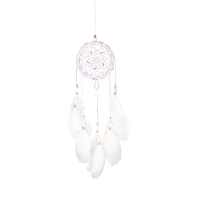 

Creative Feathers Beads Dream Catcher Net Hanging Pendant Decor Ornament