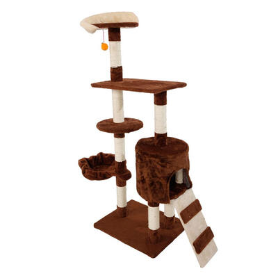 

Household Stable Cute Sisal Climb Holder Coffee Color Cat Tower Lovely Toy