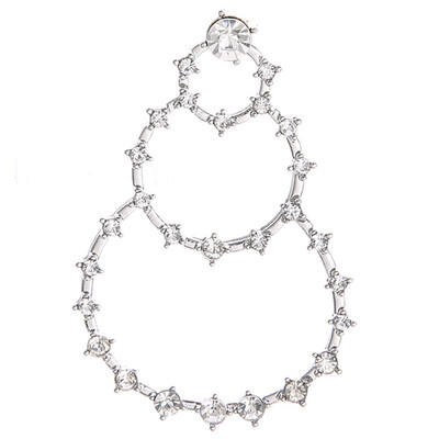 

1Pc Punk Big Geometric Metal Long Dangle Diamond Earrings For Women Bohemian Party Exaggerated Fashion Jewelry