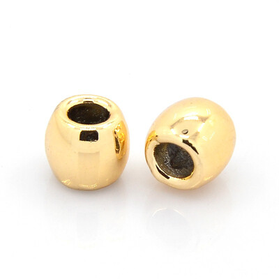 

Nickel Free & Lead Free Unfading Golden Plated Alloy European Beads Large Hole Drum Beads 9x8mm Hole 5mm