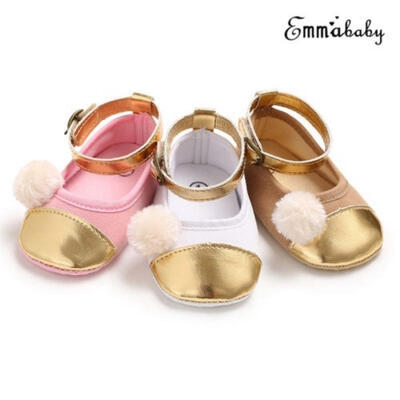 

Infant Newborn Baby Girls Princess Non-Slip Ball Crib Shoes Prewalker 0-18M