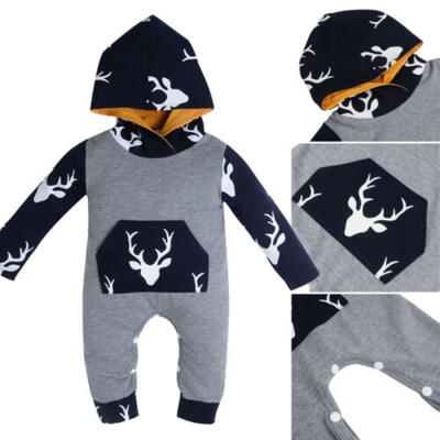 

Newborn Infant Baby Boy Girl Cotton Deer Romper Jumpsuit Bodysuit Clothes Outfit