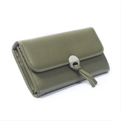 

Simple Style PU Leather Long Wallet For Women Hasp Purse Phone Bag With Card Holder