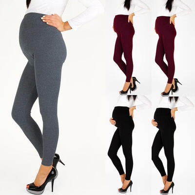 

Pregnant Women Full Length Maternity Leggings Pants Comfort Warm Pregnancy Wear