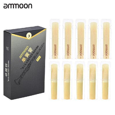 

ammoon High Grade Bb Clarinet Bamboo Reeds Strength 20 10pcs Box