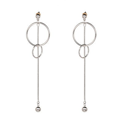 

JURAN New Fashion GoldSilver Body Statement Dangle Earrings For Women Geometry Wire-Shaped Earrings Girls Bijoux Long Earrings