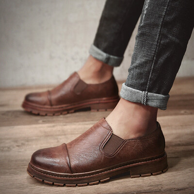 

Mens shoes British wind retro tooling shoes fashion shoes trend male Martin boots low help