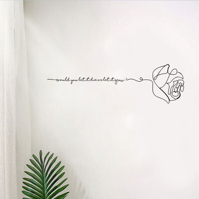 

〖Follure〗Wall Sticker Line Drawing Decor Home Room DIY Decor Simple Style Removable Mural