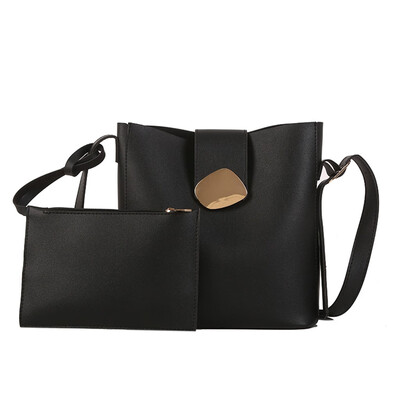 

Tailored 2PC Women Ladies Girls Fashion Solid Shoulder Handbag Purse Crossbody Tote Bag
