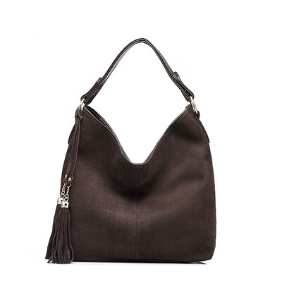 

REALER brand designer handbag for women large tote bag female solid nubuck leather shoulder crossbody bag ladies messenger bags