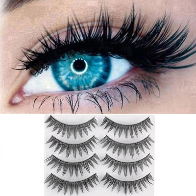

〖Follure〗4Pair Luxury 3D False Lashes Fluffy Strip Eyelashes Long Natural Party