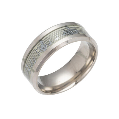 

The Latest Fluorescent Luminous Ring Birthday Party Gift Music Note Rings