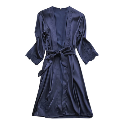 

Toponeto Sexy Lingerie Women Silk Lace Robe Dress Babydoll Nightdress Sleepwear Kimono
