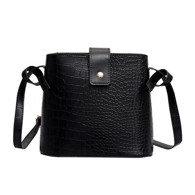 

Leather Alligator Pattern Messenger Handbags Women Crossbody Shoulder Bags