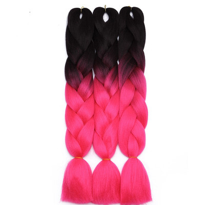 

3 Packs Braiding Hair Ombre for crochet Hair Weave with Synthetic&Twist Braiding Hair Extensions