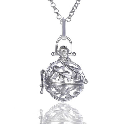

Fashion Pendants Necklace Chain Cage Angel Ball Necklace Ball Metal in Pendants Baby Chime Necklace