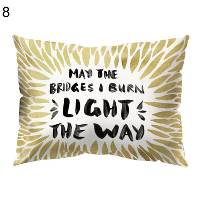 

Geometry Pattern Letters Leaf Throw Pillow Case Cushion Cover Home Car Decor