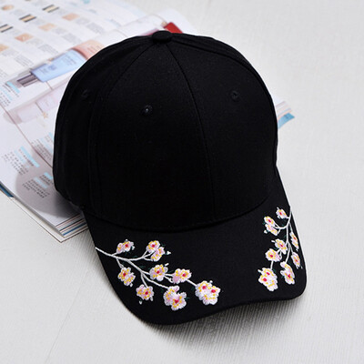 

Vintage Plum Embroidered Cap Casual Baseball Cap Outdoor Sports Hat