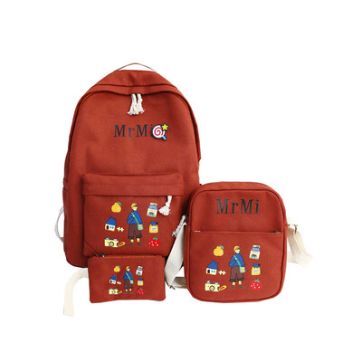 

Canvas shoulder bag&large capacity backpack for junior high school students in Yusuku Uzzang Junior High School