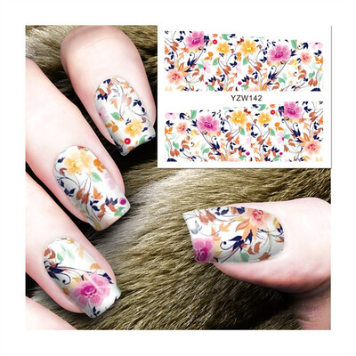 

〖Follure〗Water Decals Nail Art Transfer Stickers Big Sheet Manicure Decoration